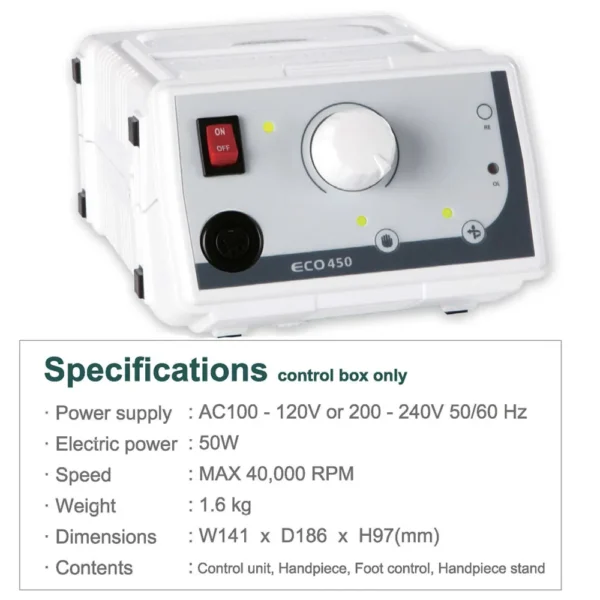 Marathon Eco 450 Laboratory Micromotor with 37L H/p. - Image 4